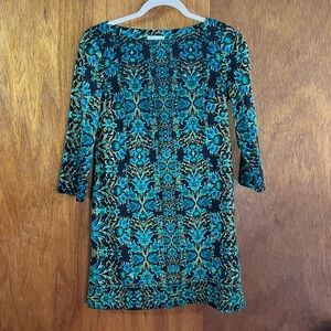 LONDON TIMES Floral Dress Long-Sleeve Sz 4